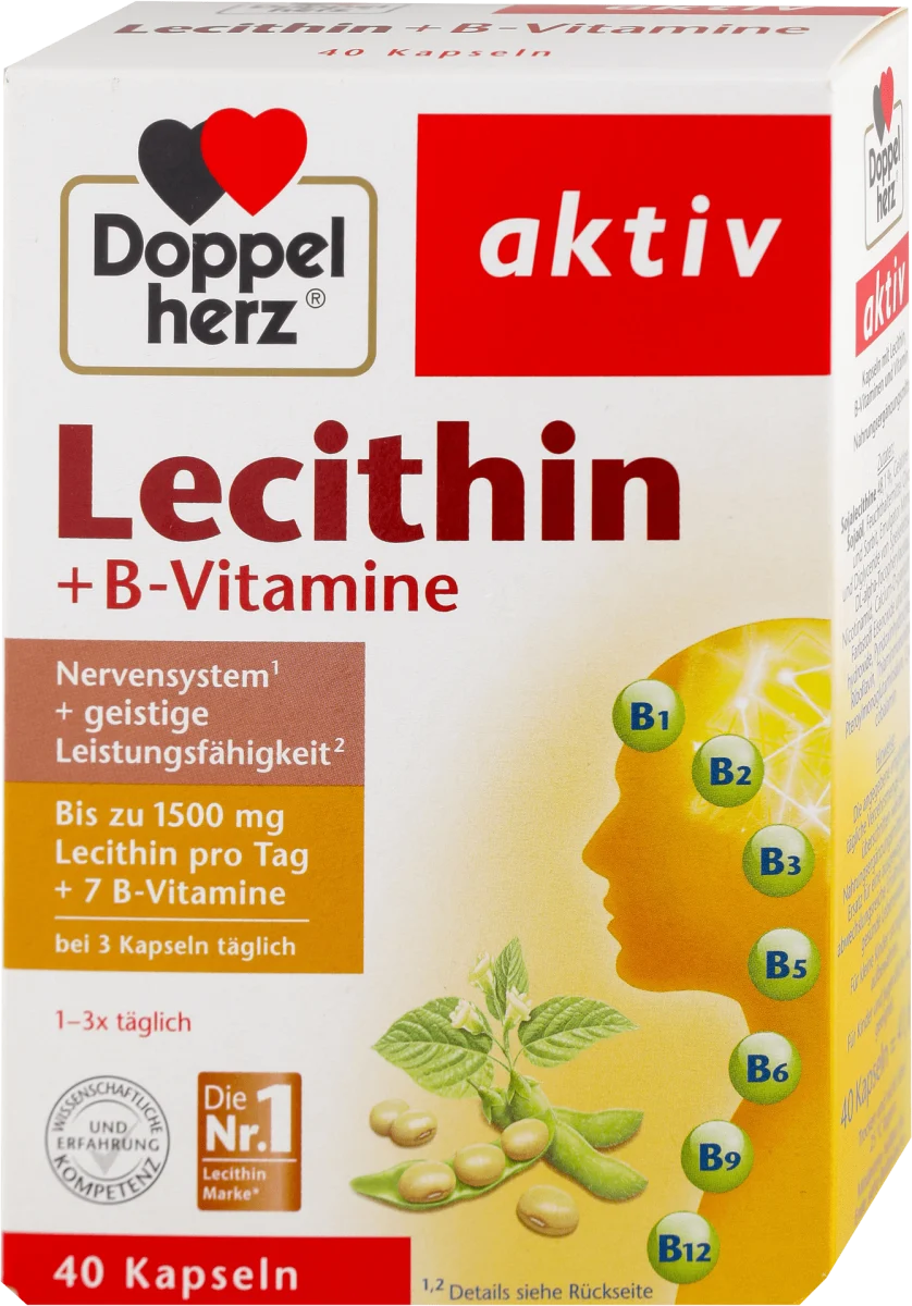 aktiv Lecithin + B-Vitamin kapsule, 40 kom