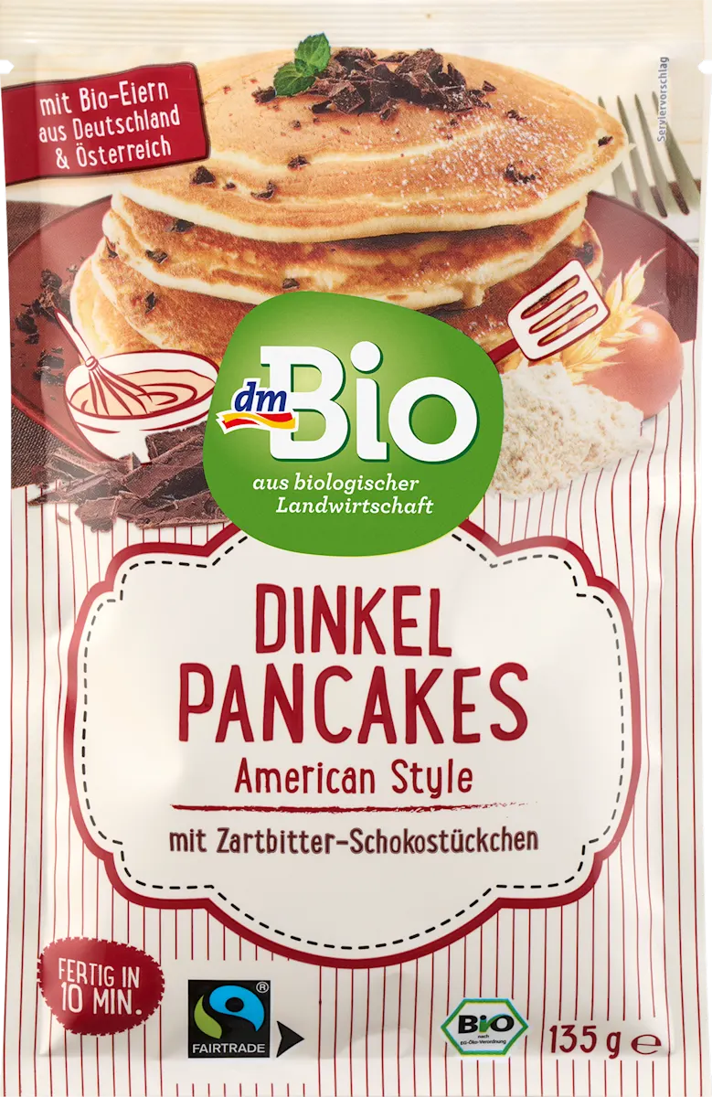 American Style smeša za palačinke od spelte - sa komadićima crne čokolade, 135 g