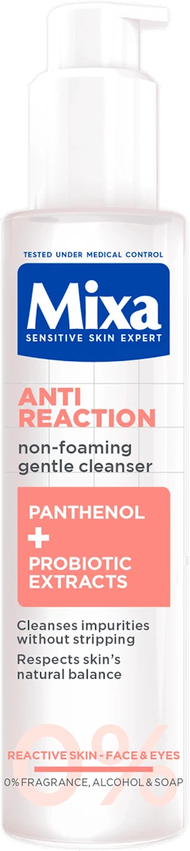 ANTI REACTION gel za čišćenje lica PANTHENOL+ PROBIOTIC EXTRACTS, 150 ml