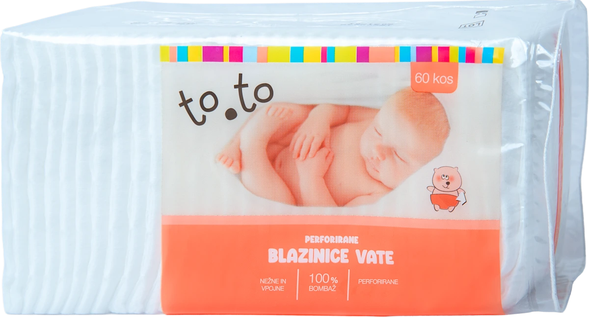 Baby blaznice od pamučne vate za bebe, od rođenja, 60 kom