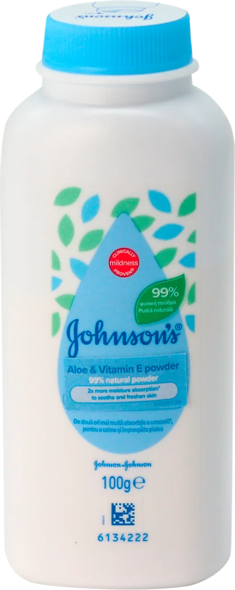 baby puder,aloe vera i vitamin E, 100 g