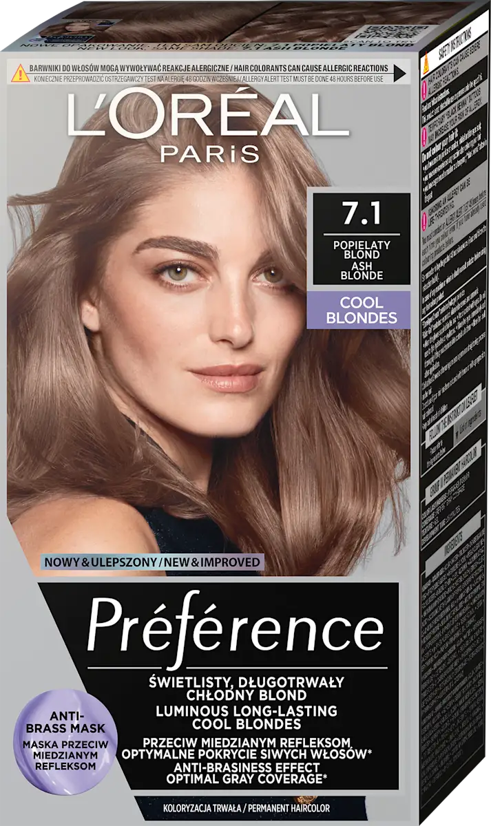 Boja za kosu - 7.1 Ash Blonde, 1 kom
