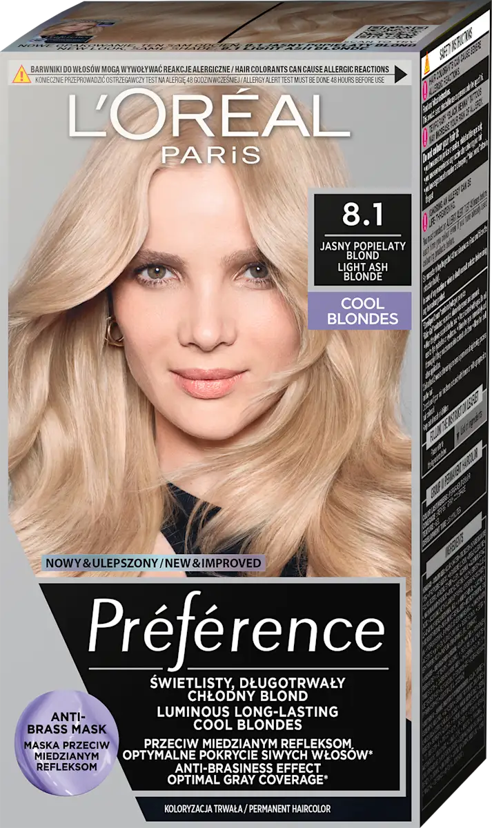 Boja za kosu - 8.1 Light Ash Blonde, 1 kom