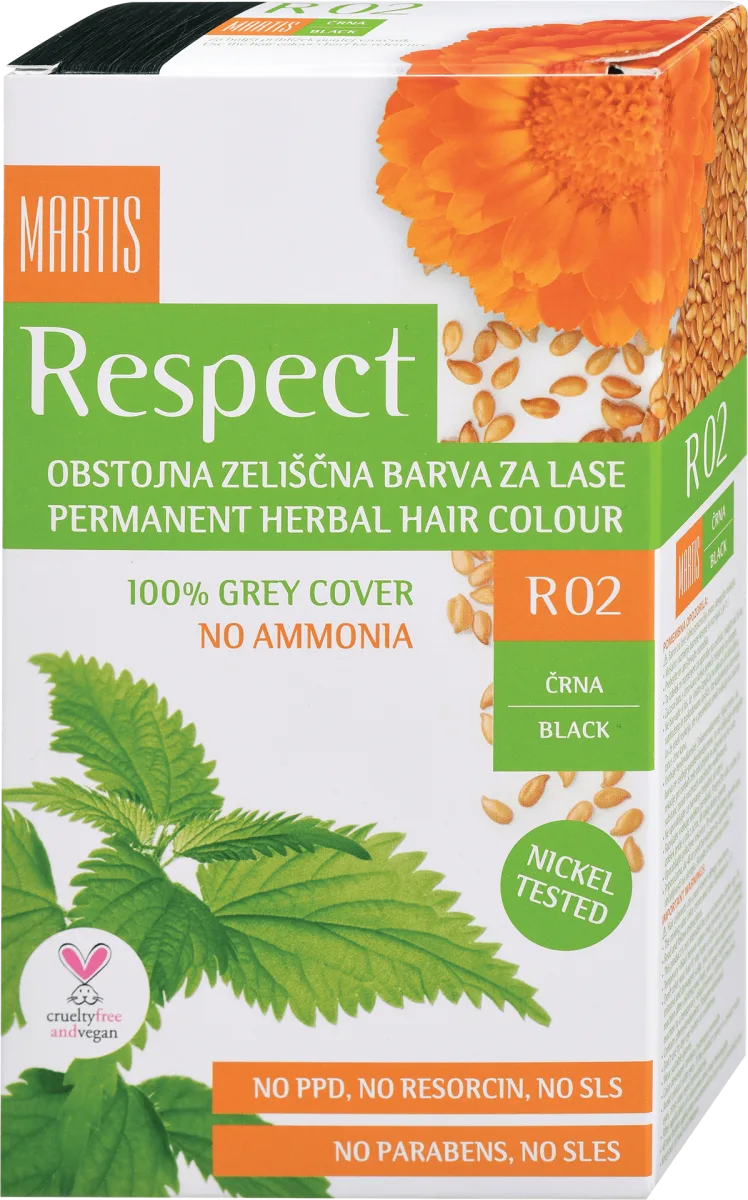 Boja za kosu – R02 crna, 1 kom