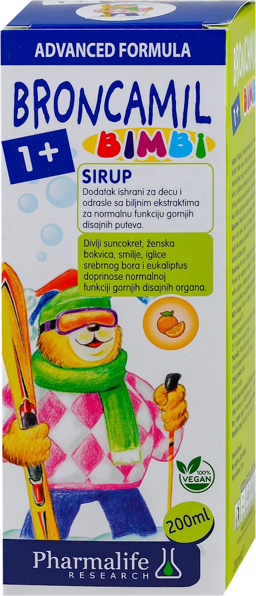 BRONCAMIL BIMBI sirup za decu 1+god., dodatak ishrani, 200 ml