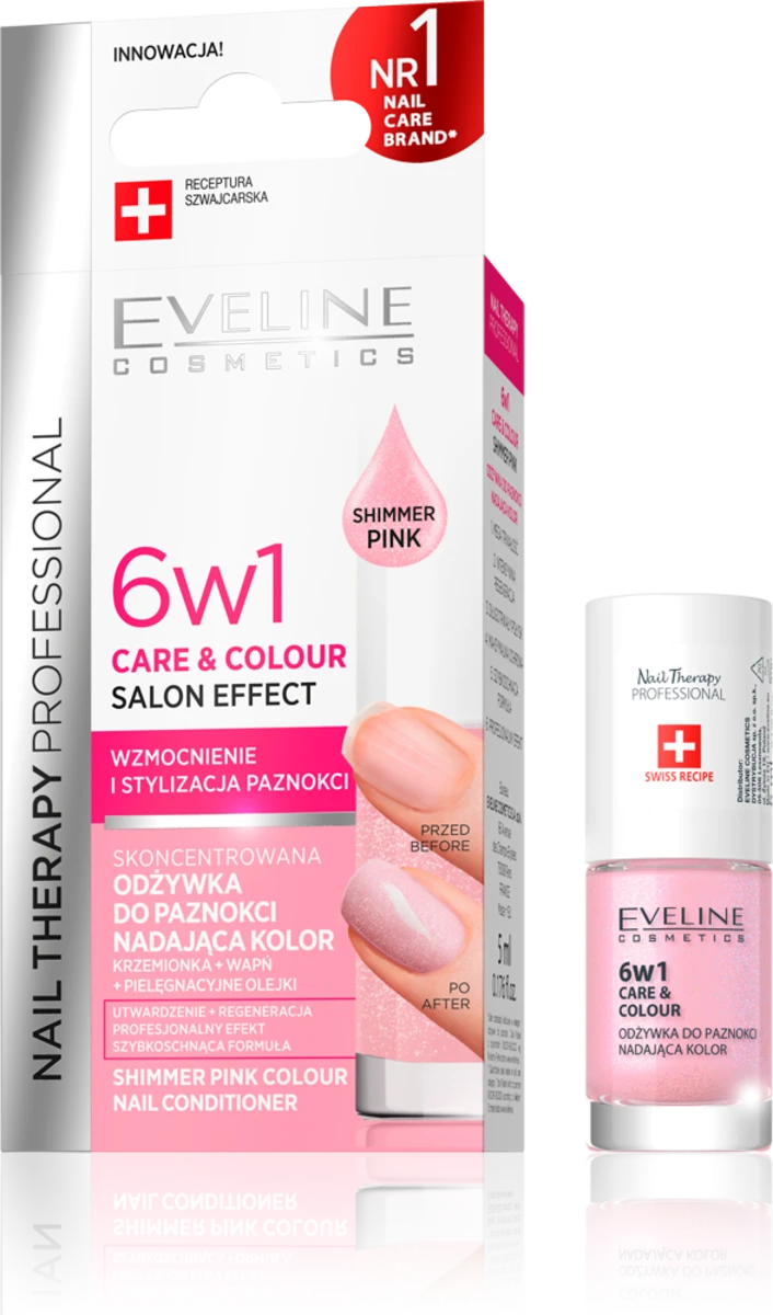 CARE & COLOUR SALON EFFECT lak za nokte - SHIMMER PINK, 5 ml