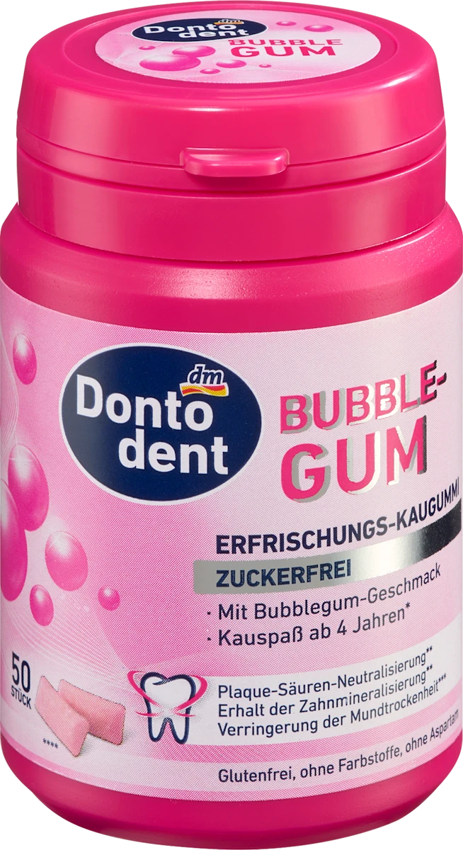 Dražirana guma za žvakanje bez dodatka šećera sa Bubblegum aromom sa zaslađivačima, 50 kom