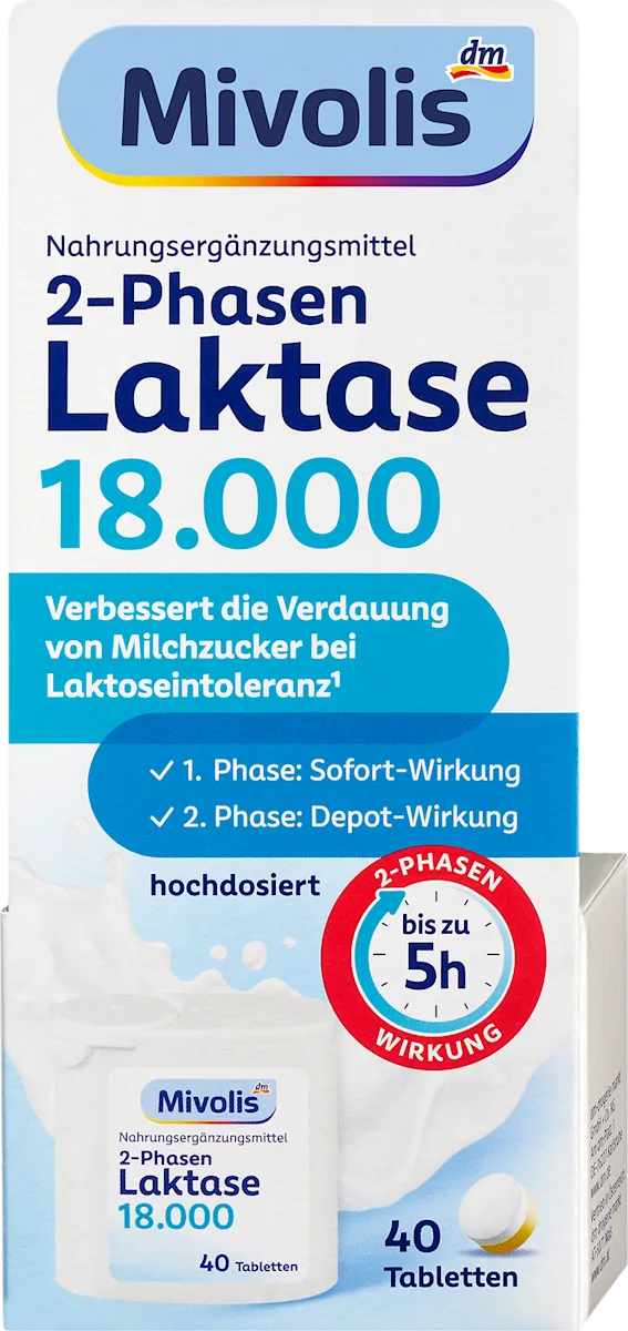 Dvofazna laktaza 18000, depo tablete, 40 Tableta