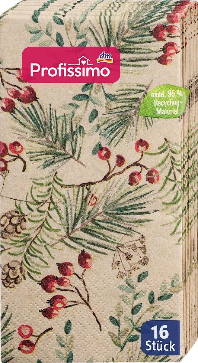 Dvoslojne salvete Floral Winter, 33x33cm, 16 kom