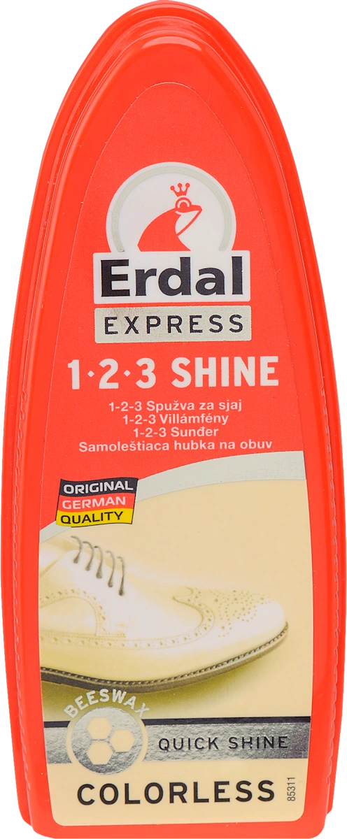 EXPRESS 1-2-3 SHINE sunđer za sjaj obuće - neutral, 1 kom