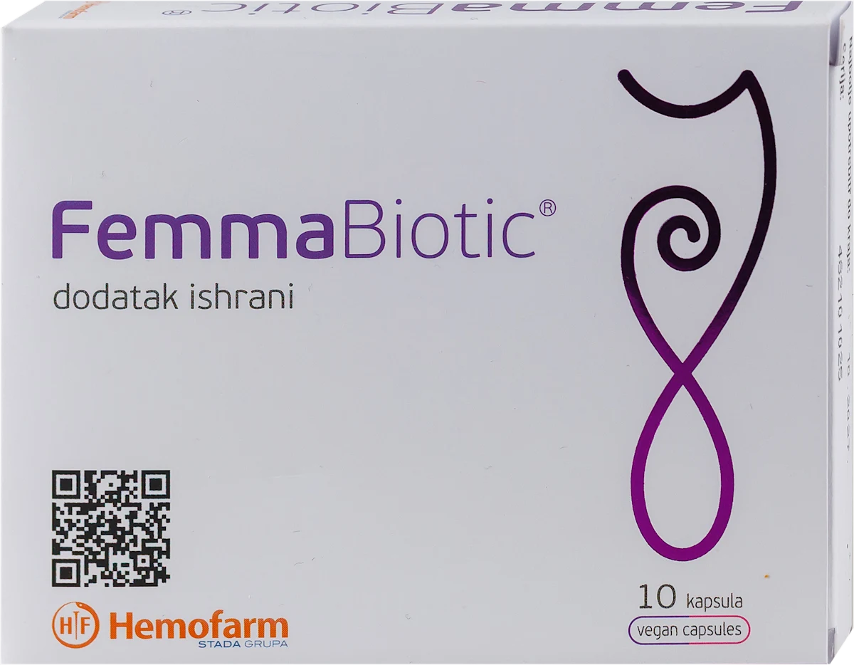 FemmaBiotic kapsule na bazi mlečno-kiselinskih bakterija namenjene ženama, 10 kom