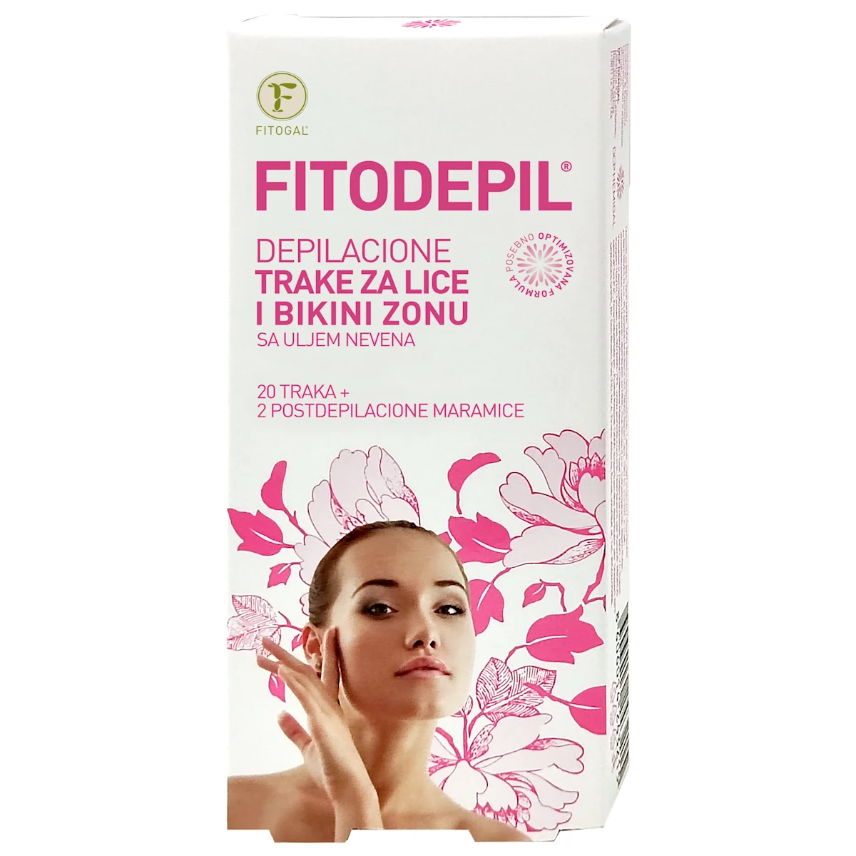 FITODEPIL DEPILACIONE TRAKE ZA LICE I BIKINI ZONU, sa uljem nevena, 20 kom