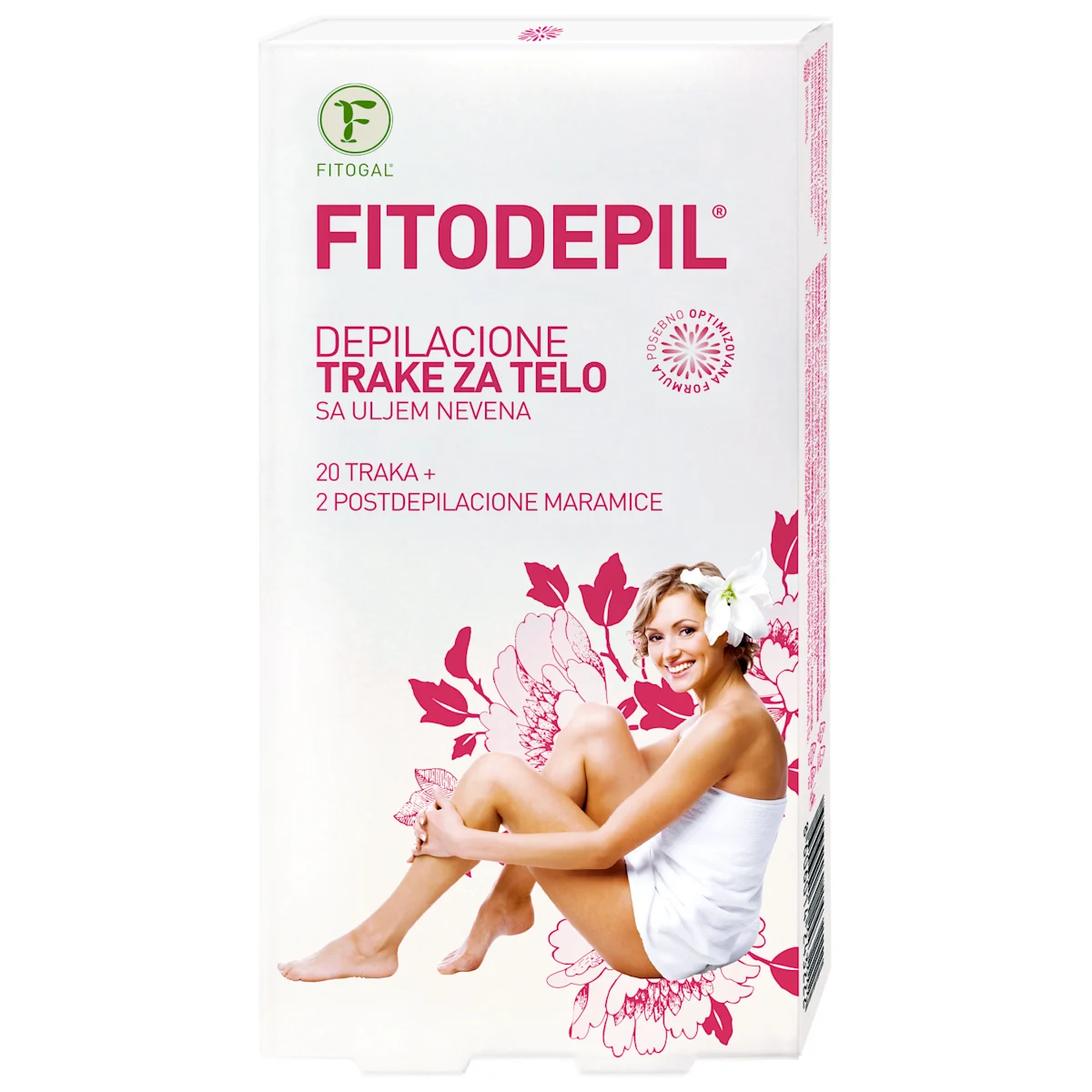 FITODEPIL DEPILACIONE TRAKE ZA TELO, sa uljem nevena, 20 kom