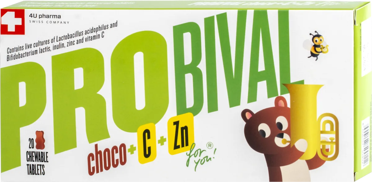 for you! choco+C+Zn čokoladni medvedići probiotik sa prebioticima za decu, 20 kom
