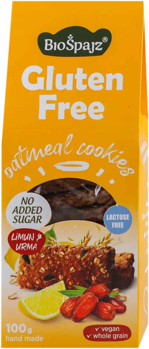 Gluten Free organski ovseni keks - limun i urma, 100 g