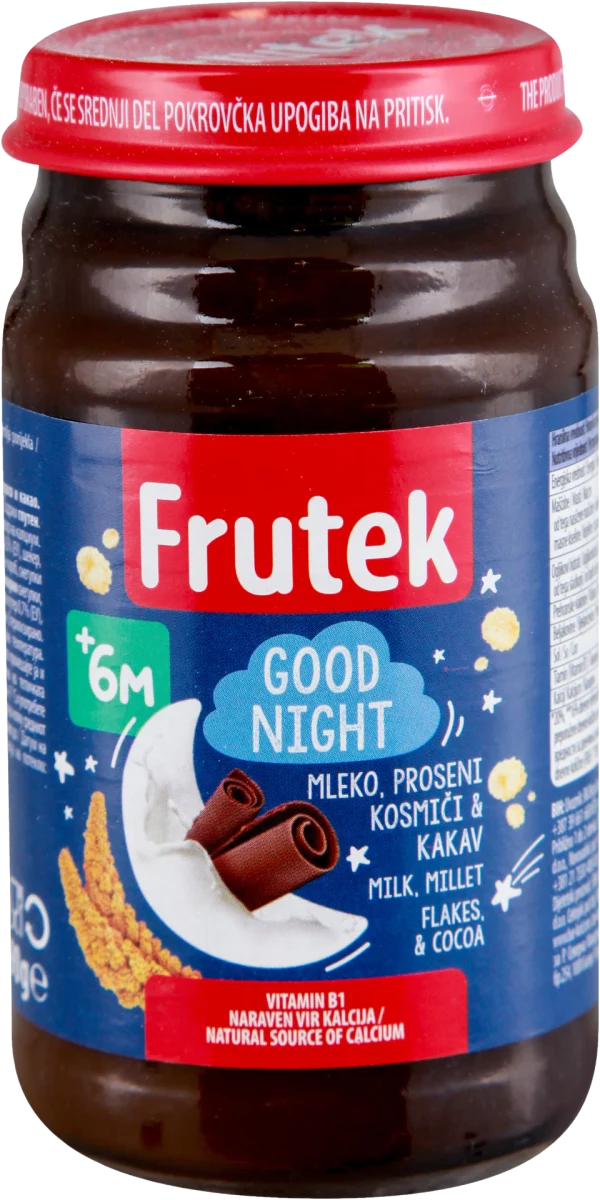 GOOD NIGHT mlečna kašica sa prosenim pahuljicama i kakaom, od 6. meseca, 190 g