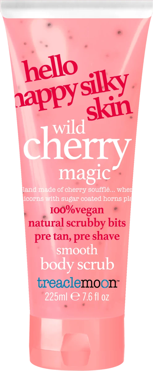 hello happy silky skin wild cherry magic - piling za telo, 225 ml
