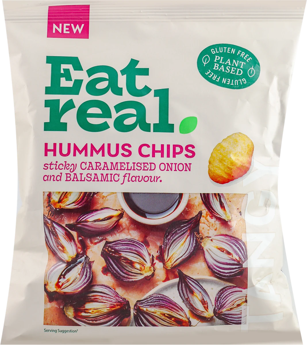 HUMMUS CHIPS - slani flips od leblebije sa ukusom karamelizovanog luka i sirćeta, 45 g