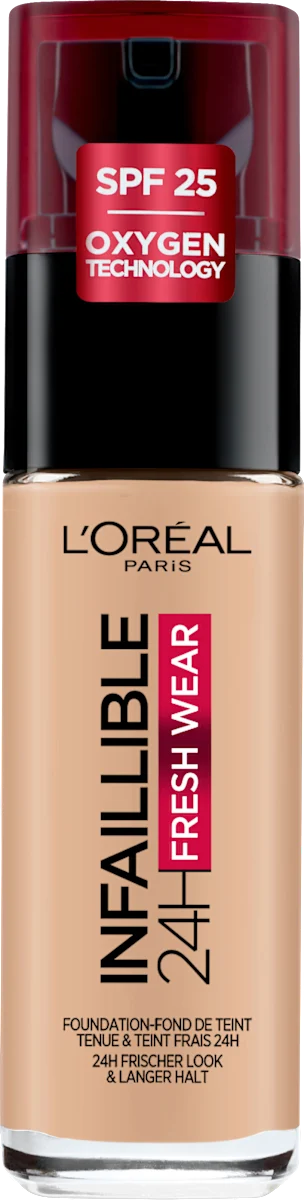Infaillible 32H FRESH WEAR tečni puder – 125 Warm, SPF 25, 30 ml