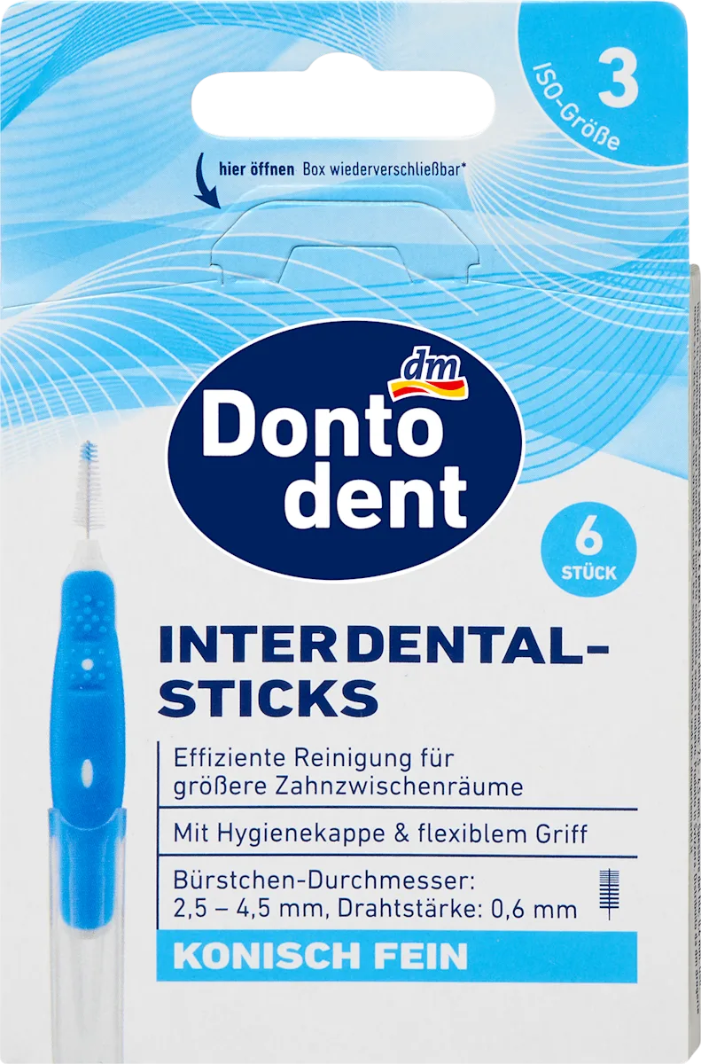 Interdentalni štapići, konusni, fini, veličina 3, 6 kom