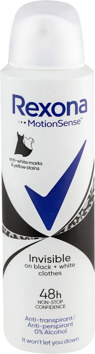 invisible on black+white clothes - dezodorans u spreju, 150 ml