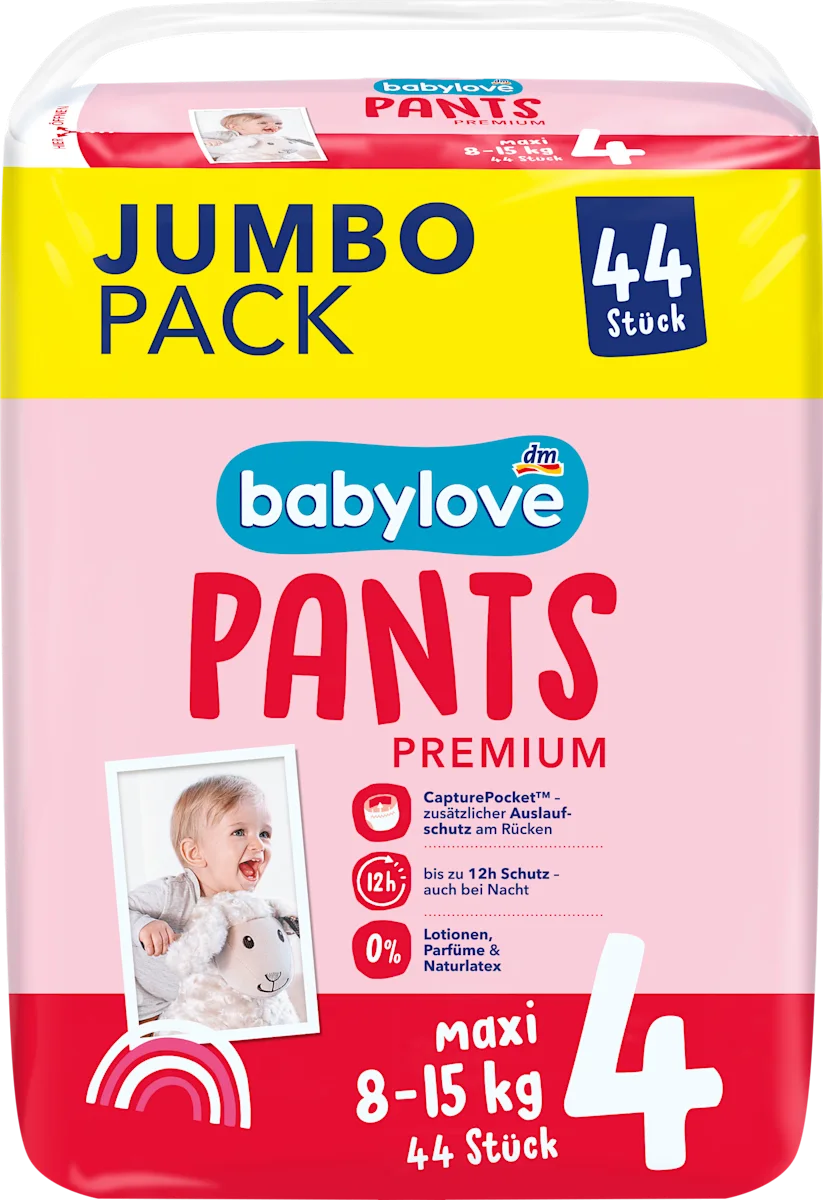 JUMBO PACK PREMIUM pelene gaćice, veličina maxi 4 (8-15kg), 44 kom