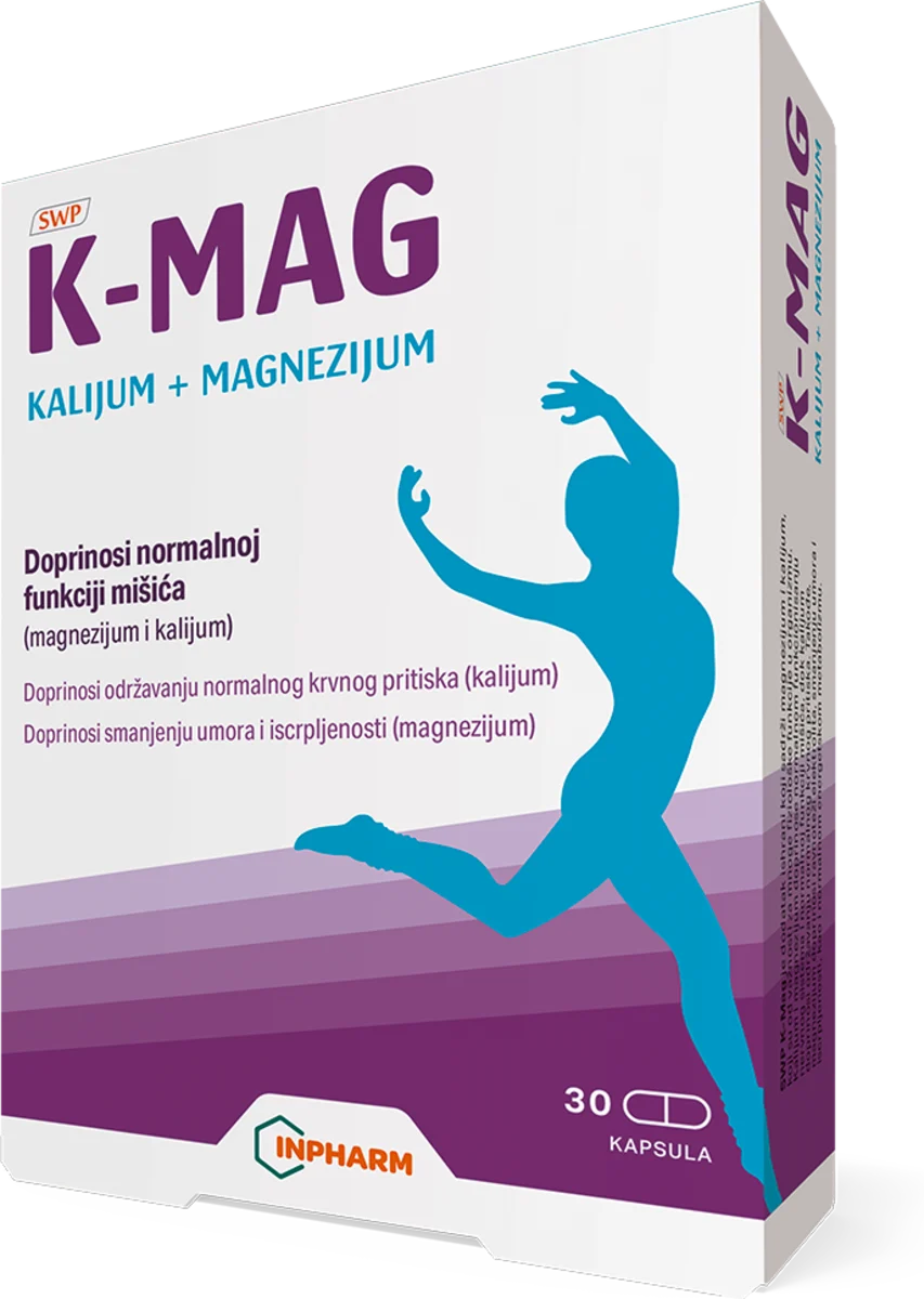 K-MAG KALIJUM MAGNEZIJUM kapsule - dodatak ishrani, 30 kom