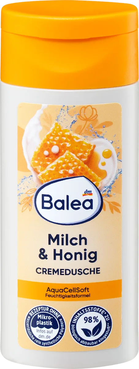Kremasti gel za tuširanje med i mleko - putna ambalaža, 50 ml