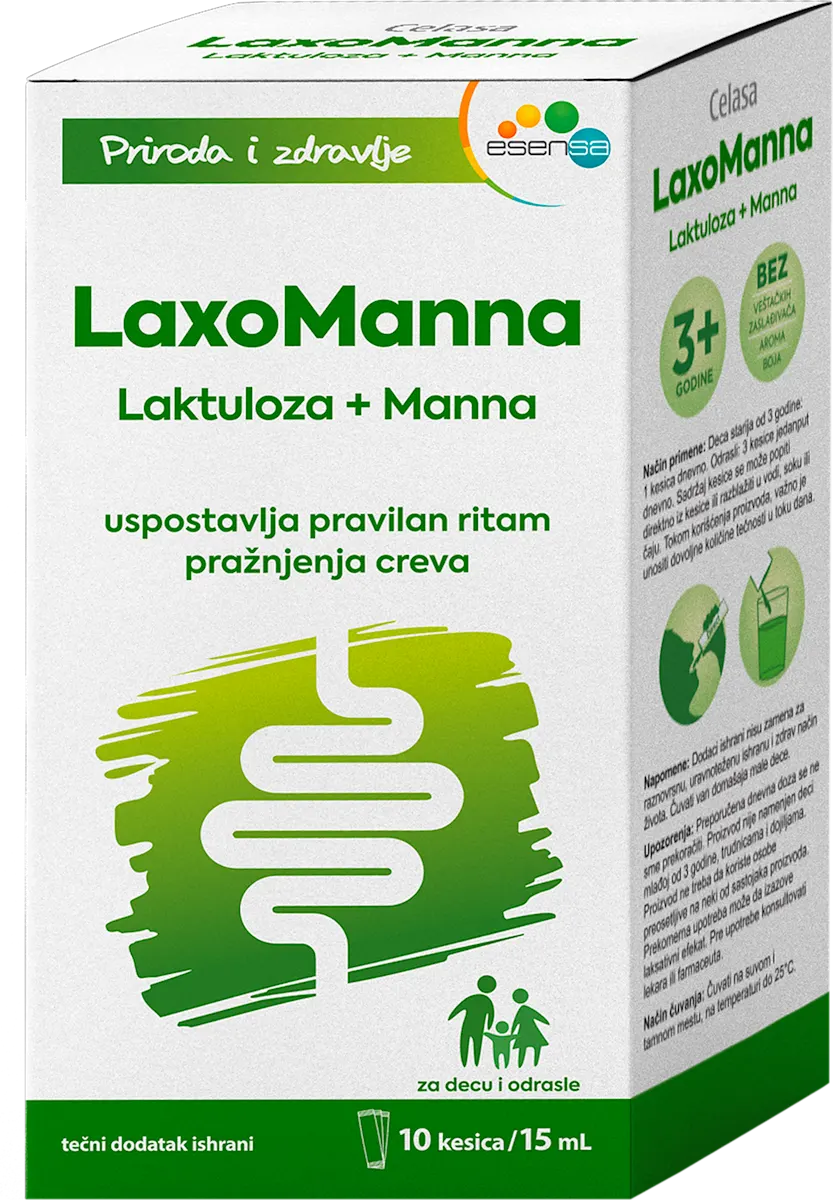 LaxoManna, tečni dodatak ishrani, 10 kom