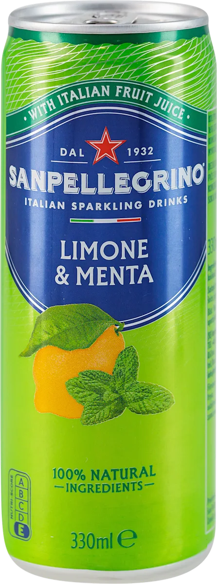 LIMONE & MENTA gazirano osvežavajuće bezalkoholno piće sa voćnim sokom i ukusom limuna i mente, 330 ml