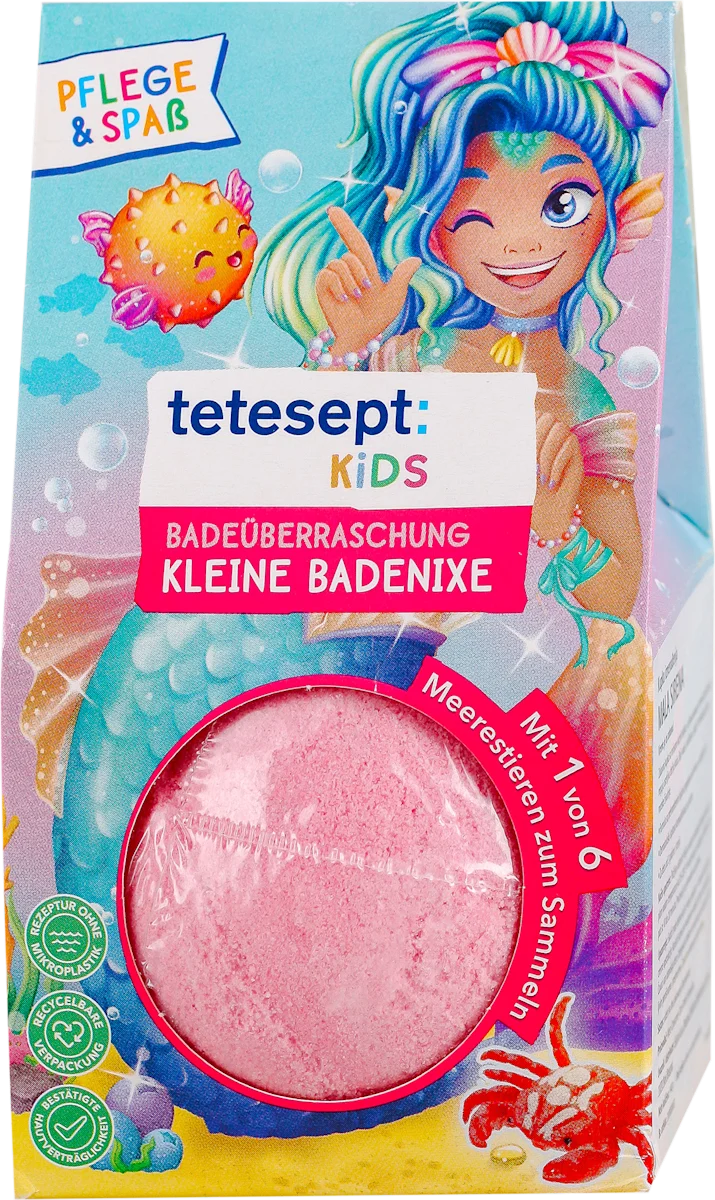 Mala sirena dečija kugla za kupanje, roze - 1-6 godina, 1 kom