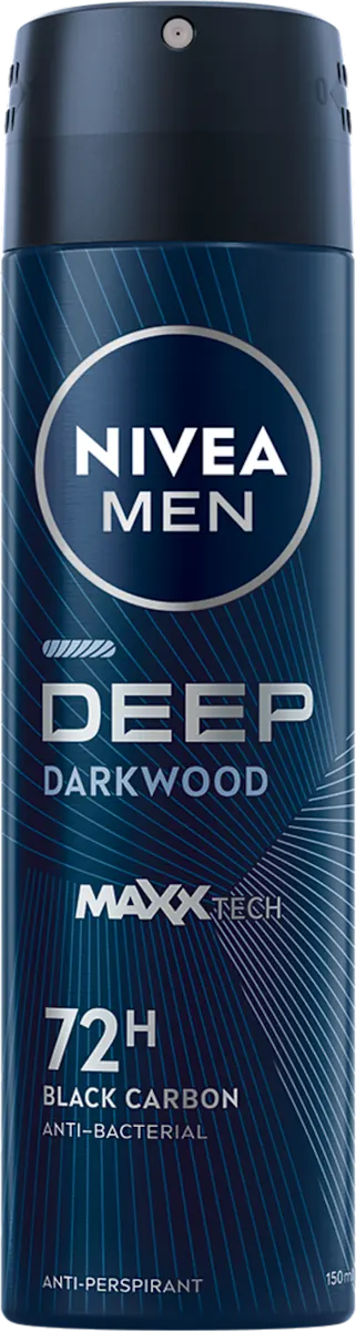 MAXX TECH dezodorans u spreju za muškarce 72H - DEEP DARKWOOD, 150 ml