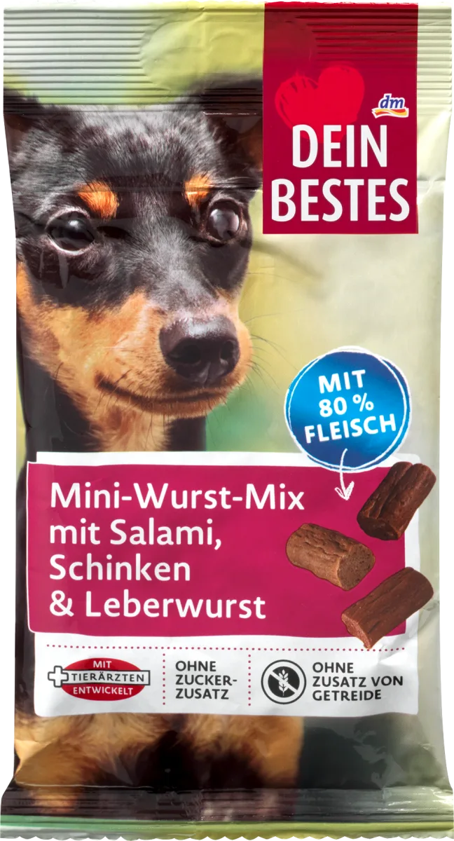 Mini mix - dopunska hrana za pse: salama, šunka i jetrena pašteta, 60 g