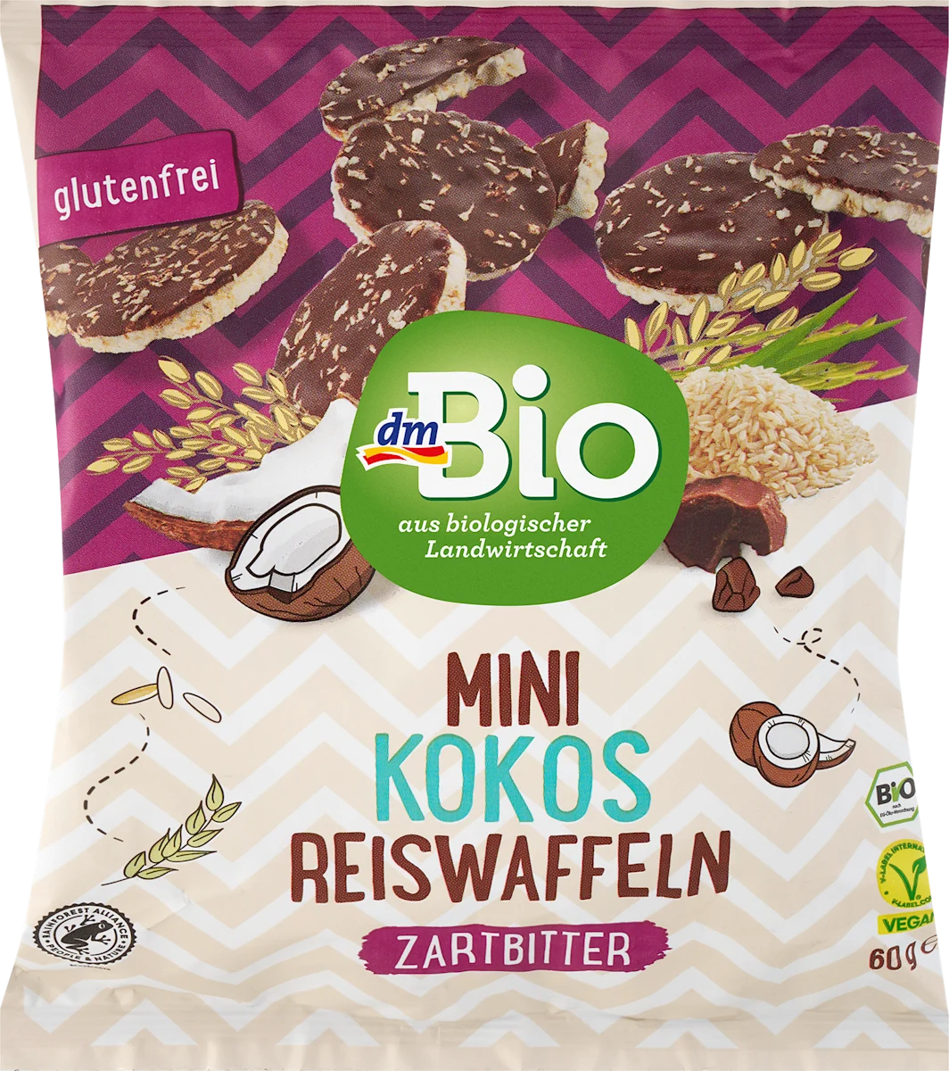Mini pirinčane galete sa kokosom i čokoladom, 60 g