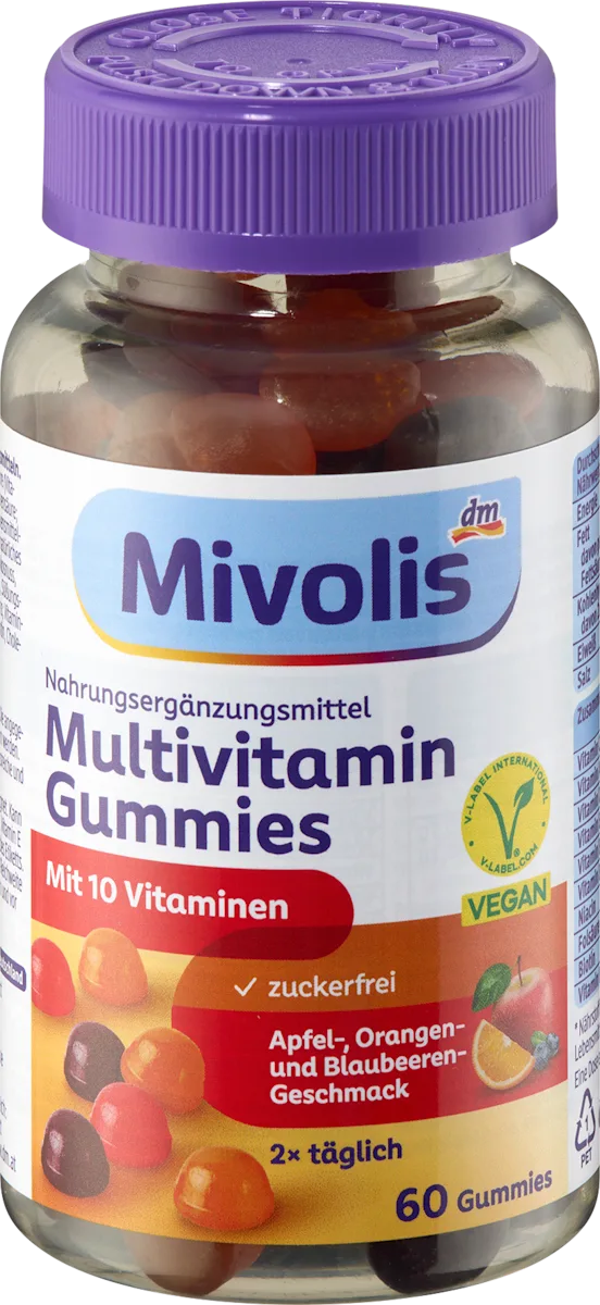 Multivitaminske gumene bombone, sa zaslađivačima, 60 kom