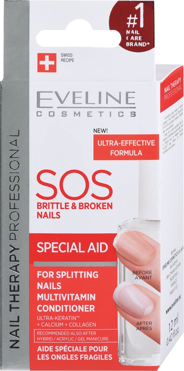 NAIL THERAPY SOS - lak za nokte protiv listanja i lomljenja, 12 ml