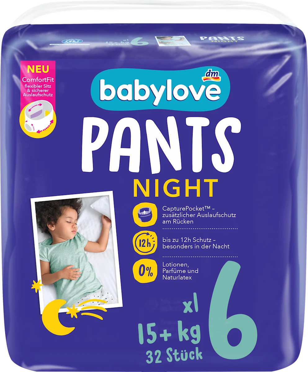 Noćne pelene gaćice, veličina 6 xl (18-30kg), 32 kom