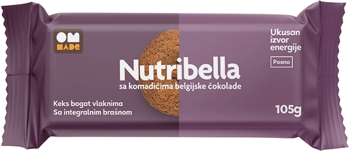 Nutribella keks Belgijska čokolada, 105 g