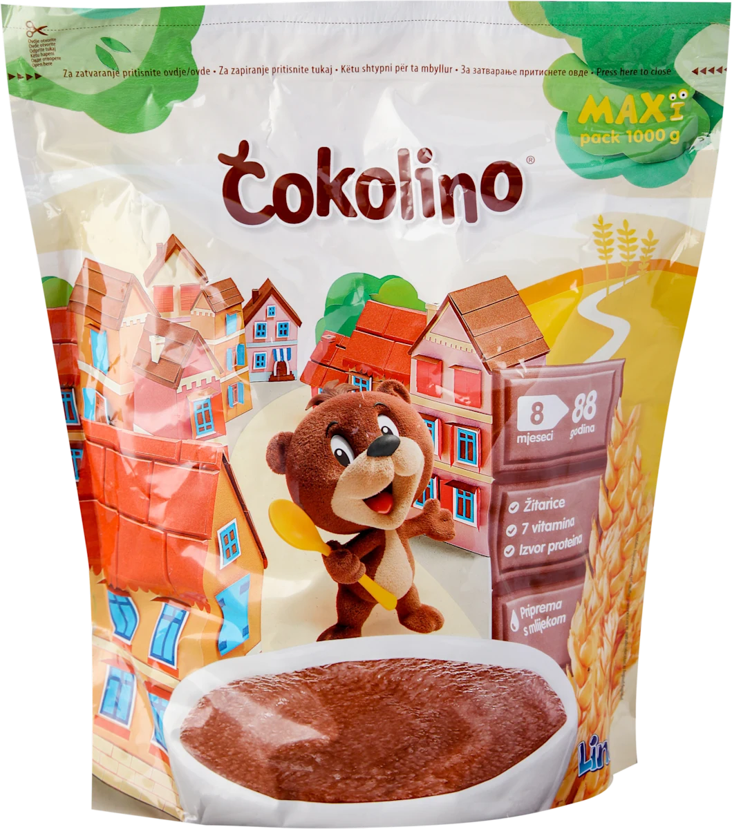 Čokolino MAXI pack - instant pahuljice od žita i čokolade, od 8. meseca, 1 kg