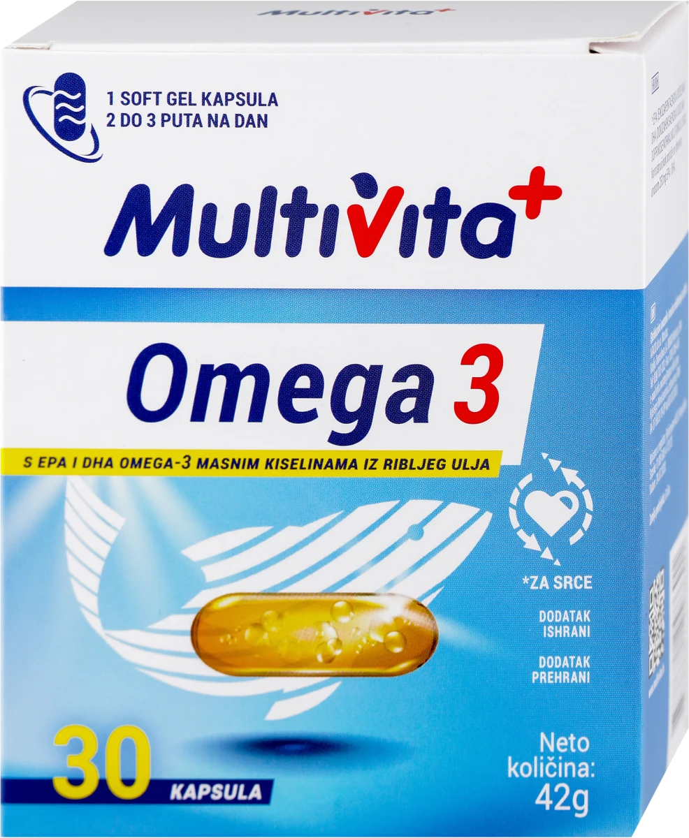 Omega 3 kapsule sa EPA i DHA Omega-3 masnim kiselinama iz ribljeg ulja, 30 kom