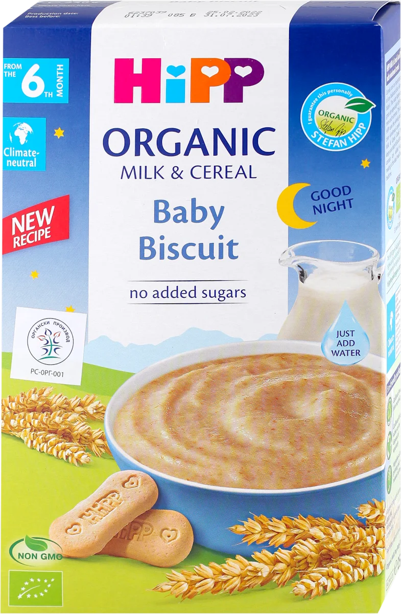 ORGANIC Instant mlečna kašica za laku noć - dečiji keks, od 6. meseca, 250 g