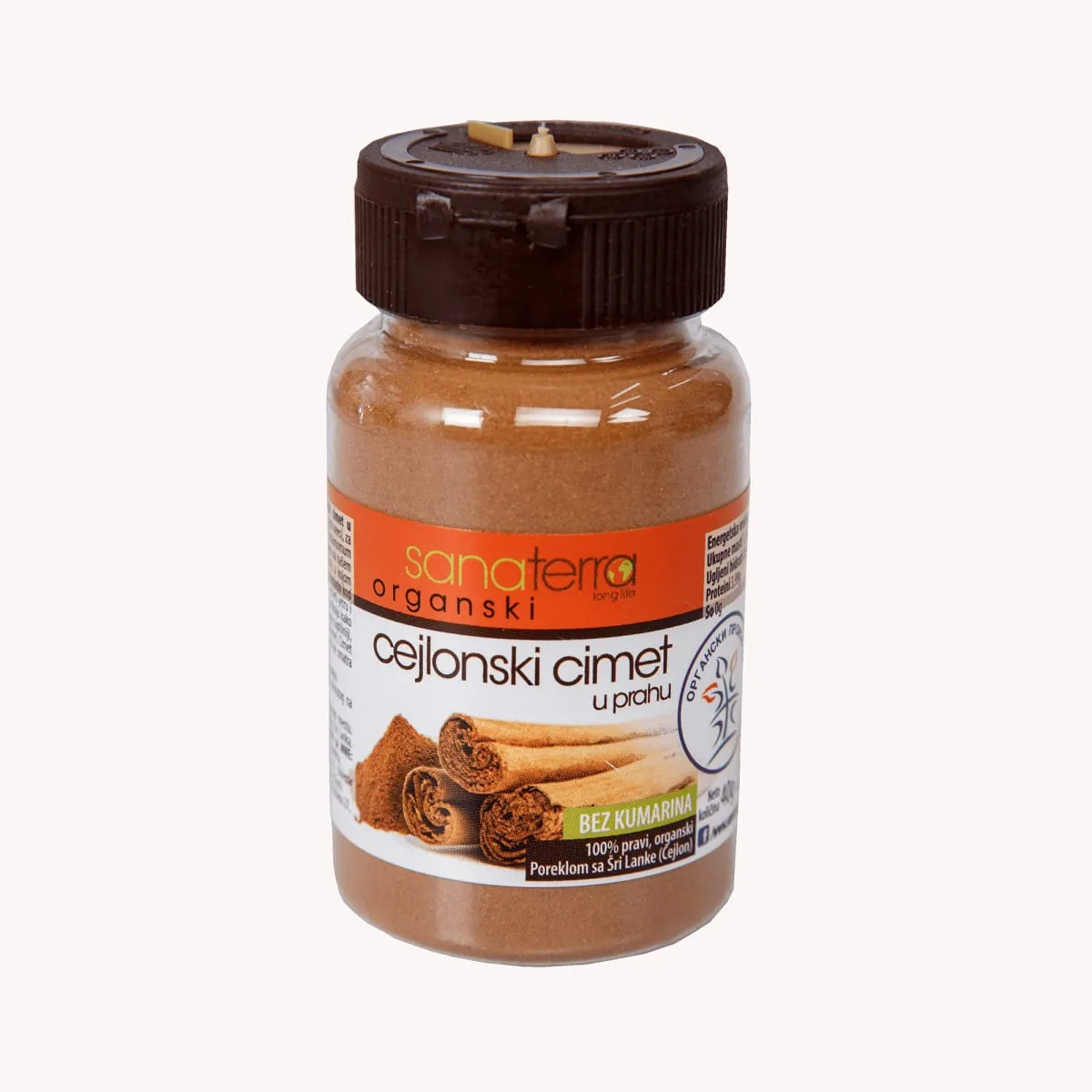 organski cejlonski cimet u prahu, 40 g