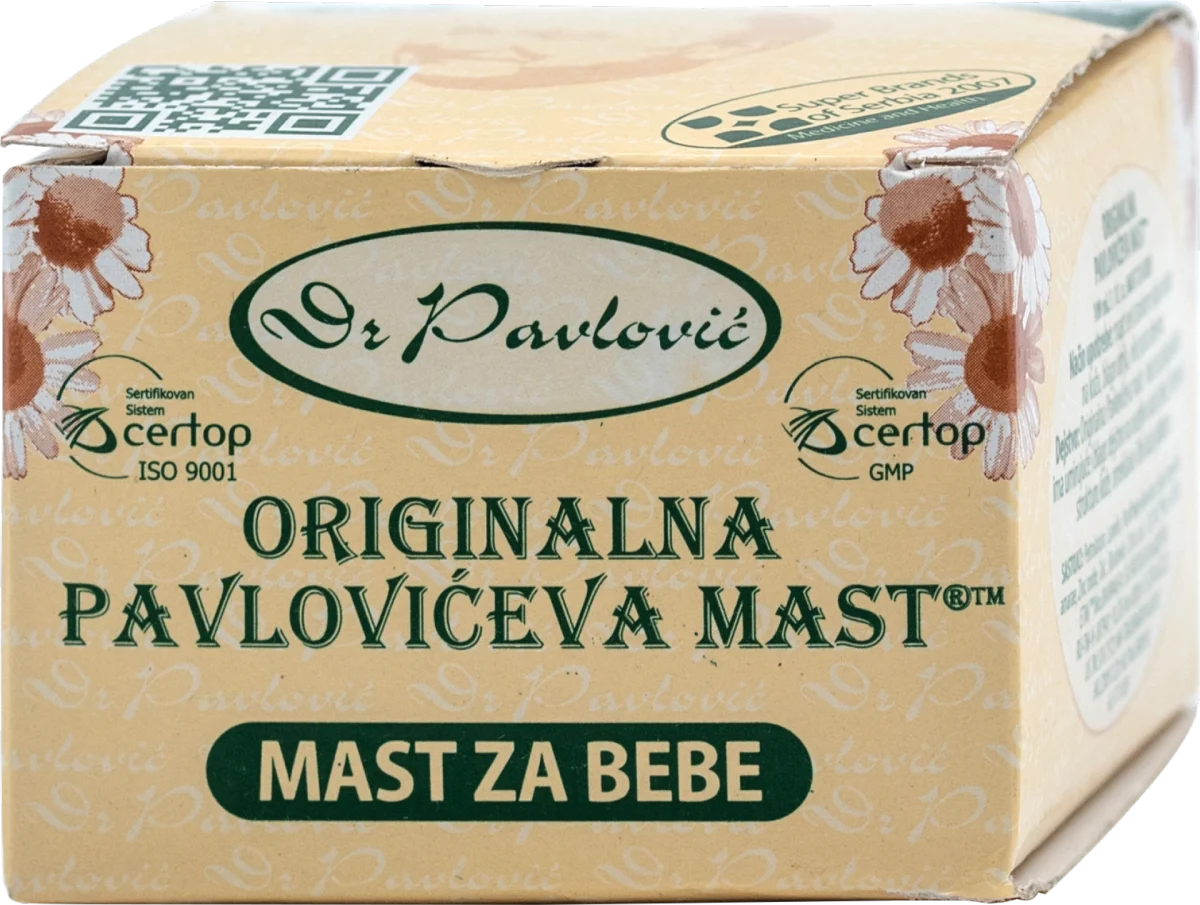 ORIGINALNA PAVLOVIĆEVA MAST za bebe - sa ekstraktom kamilice, od rođenja, 100 ml