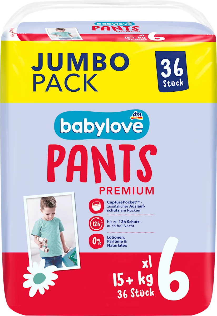 Premium pelene gaćice veličina 6 - XL (15+kg), 36 kom