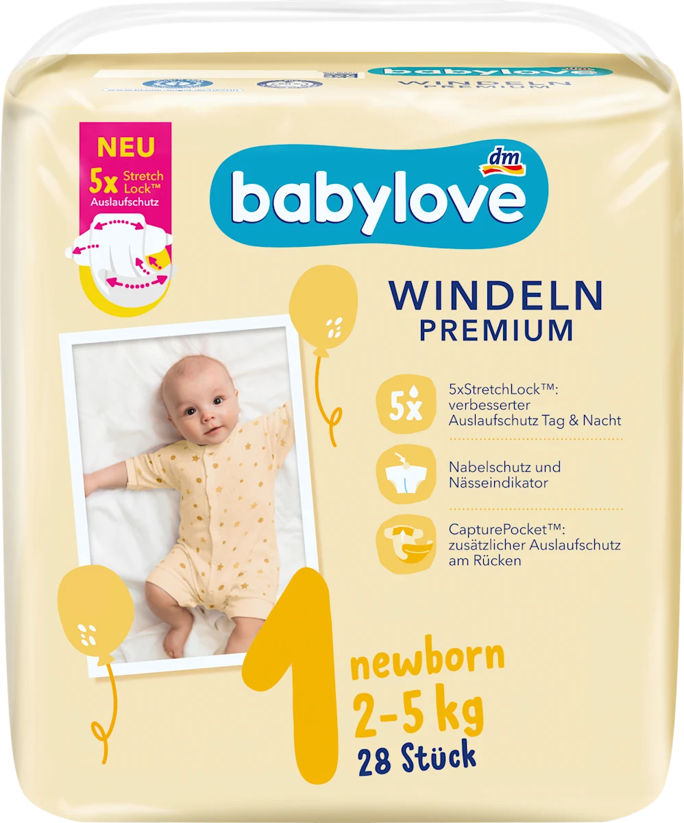 PREMIUM pelene newborn, veličina 1 (2-5kg), 28 kom