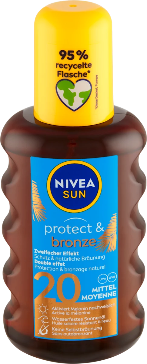 protect & bronze ulje za zaštitu od sunca u spreju, SPF 20, 200 ml
