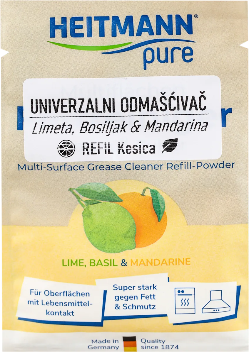 pure UNIVERZALNI ODMAŠĆIVAČ REFIL kesica - Limeta, Bosiljak & Mandarina, 25 g