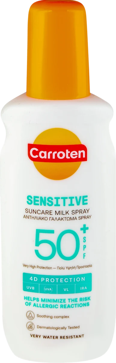 SENITIVE mleko za zaštitu od sunca u spreju, SPF 50+, 200 ml