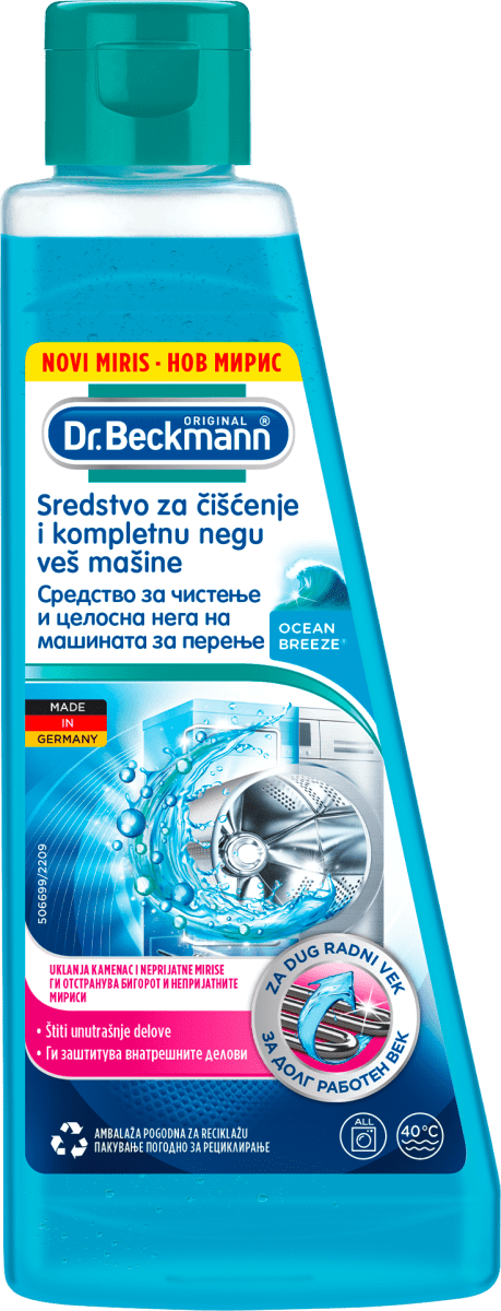 Sredstvo za čišćenje i kompletnu negu veš mašine - OCEAN BREEZE, 250 ml