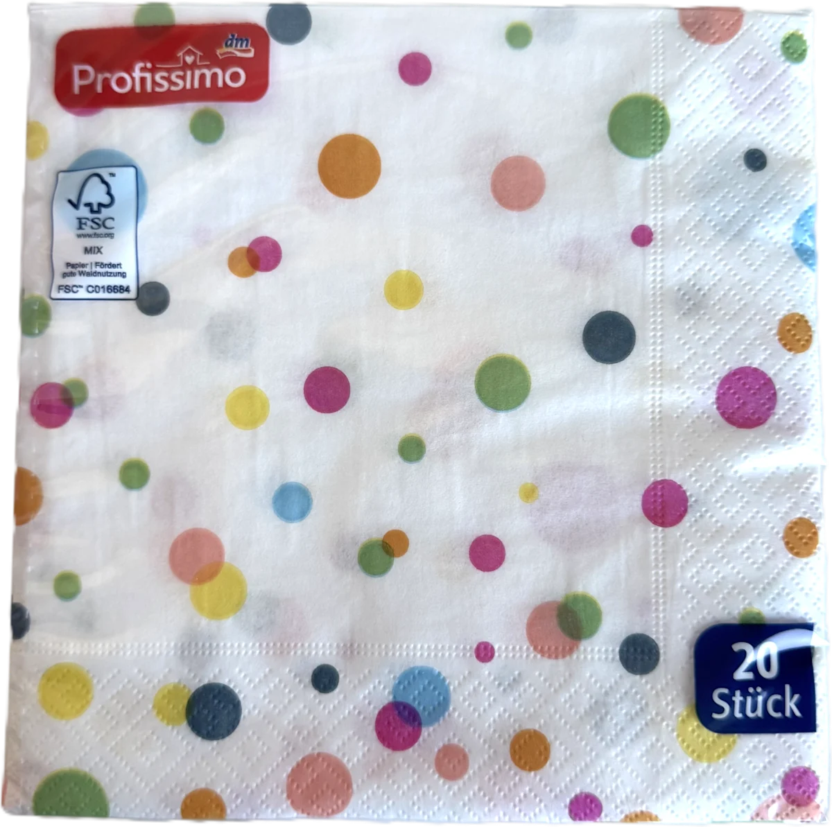 Troslojne salvete sa motivom Just Dots, 33x33cm, 20 kom